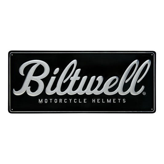 Biltwell Script shop sign black/aluminum