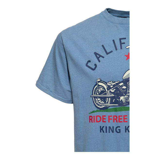 King Kerosin California t-shirt smoke blue
