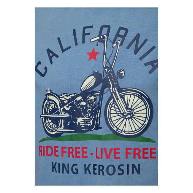 King Kerosin California t-shirt smoke blue