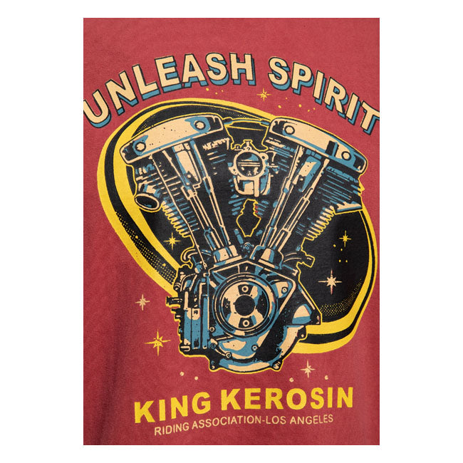 King Kerosin Unleash Spirit t-shirt Burgundy