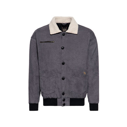 King Kerosin KK corduroy jacket steel grey