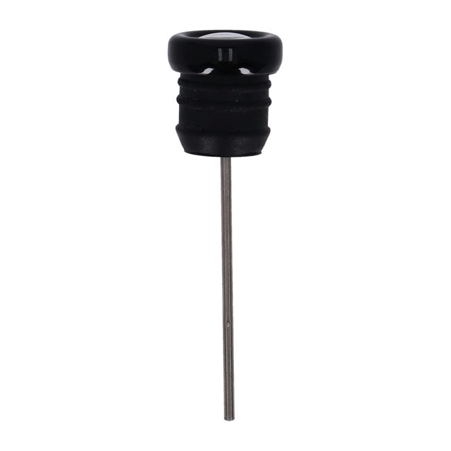 Oil tank dipstick with temperature gauge Black w/white face