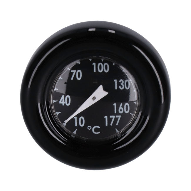 Oil tank dipstick with temperature gauge Black w/black face
