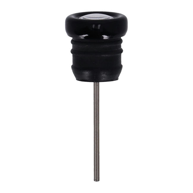Oil tank dipstick with temperature gauge Black w/white face