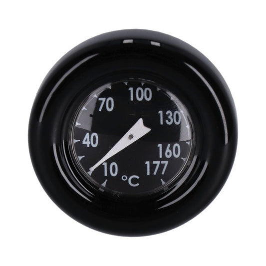 Oil tank dipstick with temperature gauge Black w/black face