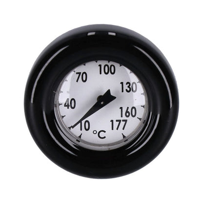 Oil tank dipstick with temperature gauge Black w/white face