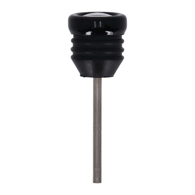 Oil tank dipstick with temperature gauge Black w/white face