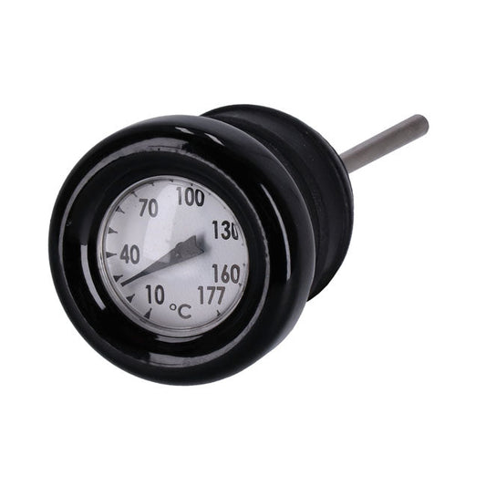 Oil tank dipstick with temperature gauge Black w/white face