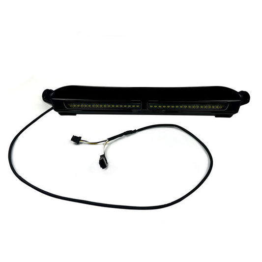Custom Dynamics, white DRL center windshield trim. Black