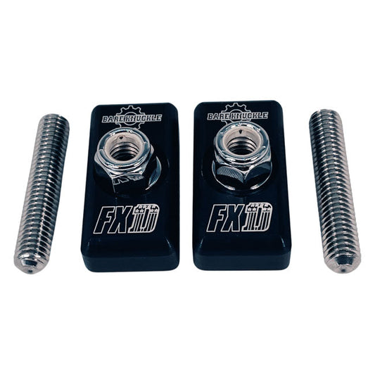 Bare Knuckle Performance, Axle adjuster plate kit. FXD logo