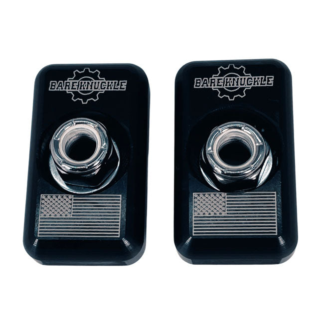 Bare Knuckle Performance, axle adjuster plate kit US flag