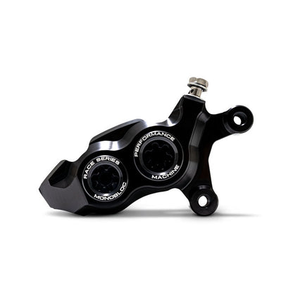 PM, Race Series 4-P Monobloc caliper. Right front. Black