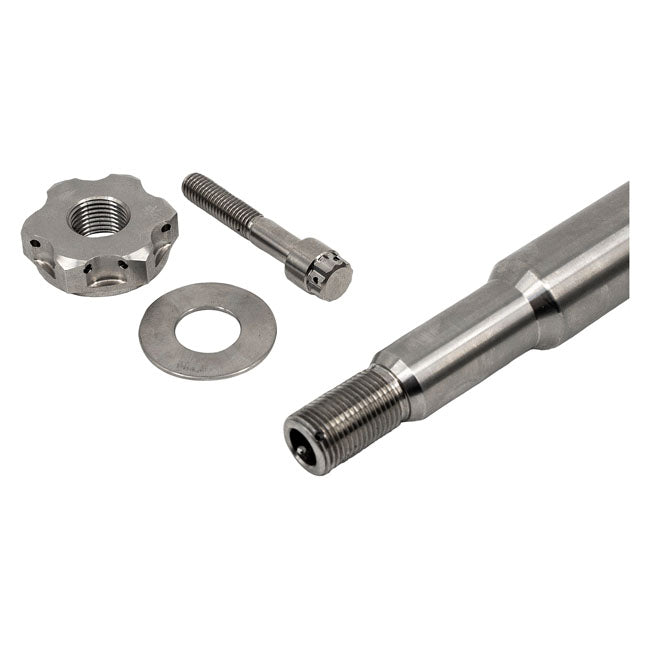 Trask, front wheel axle. Titanium