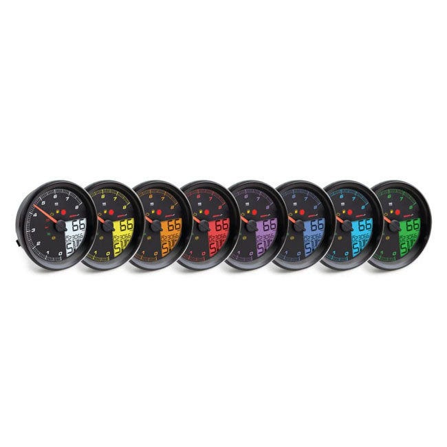 KOSO, HD-05 speedometer tachometer Black bezel