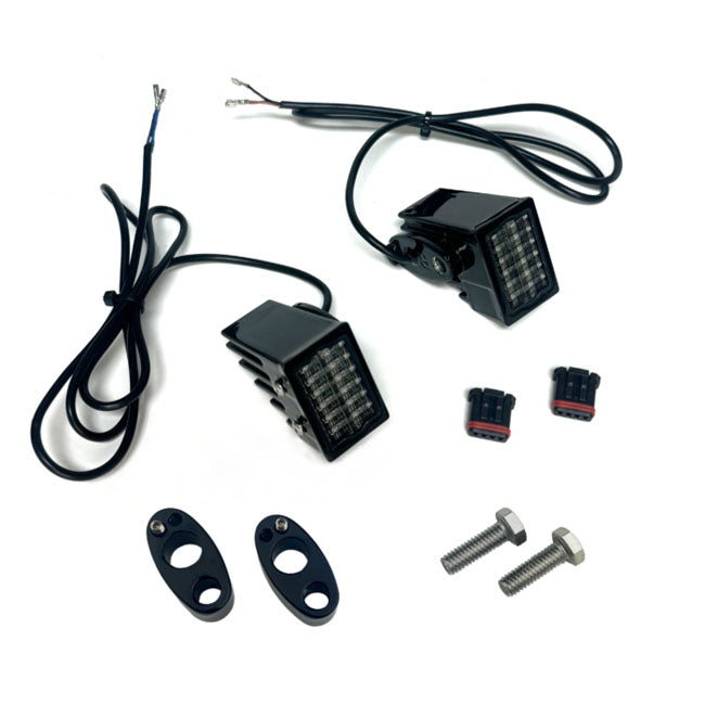 Custom Dynamics, rear fender strut LED turn signals. Black