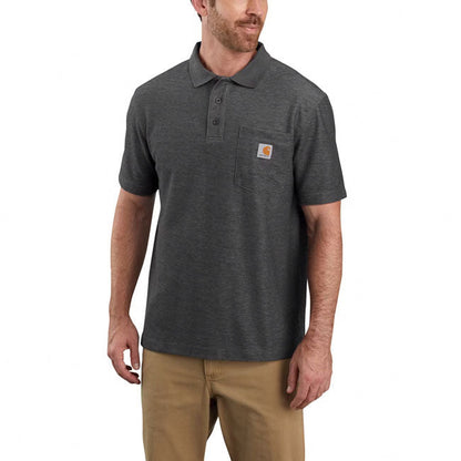 Carhartt Midweight S/S Pocket Polo carbon heather