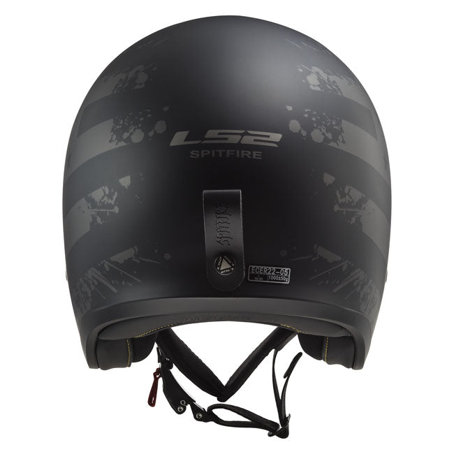 LS2 Spitfire II black Flag helmet