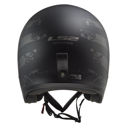 LS2 Spitfire II black Flag helmet