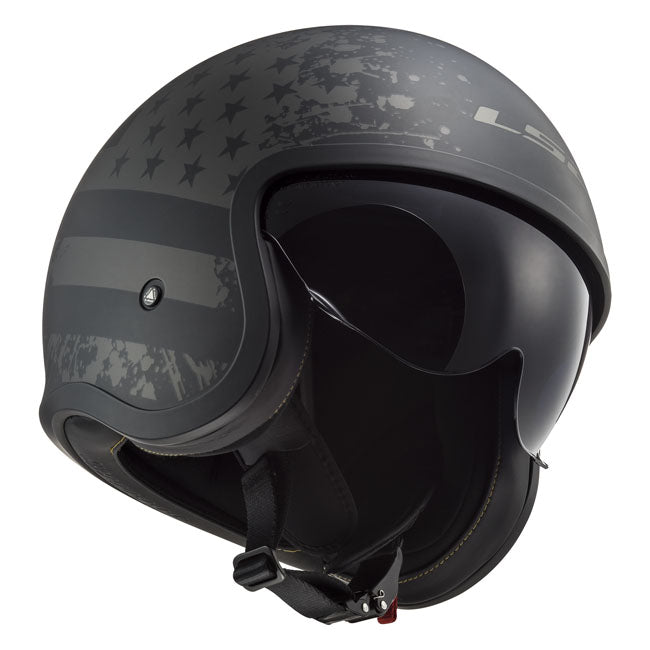 LS2 Spitfire II black Flag helmet