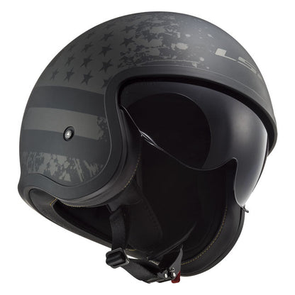 LS2 Spitfire II black Flag helmet
