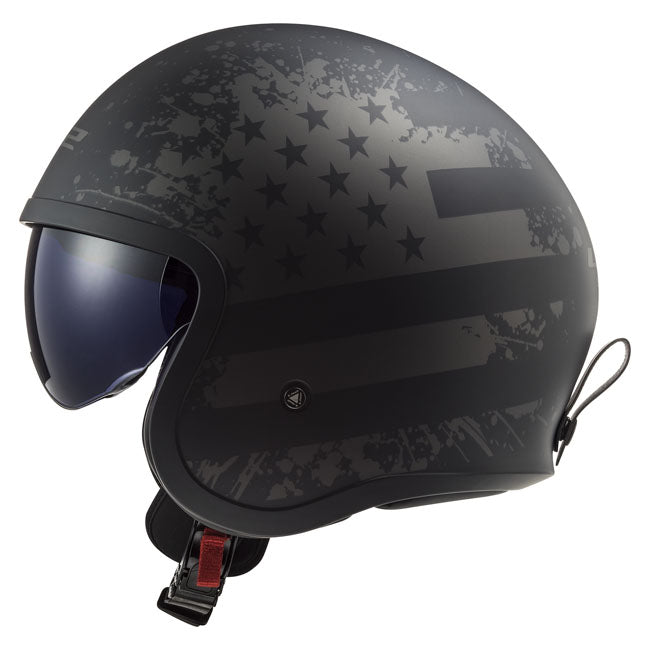 LS2 Spitfire II black Flag helmet