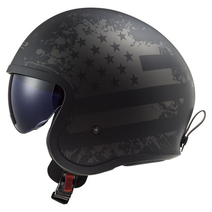 LS2 Spitfire II black Flag helmet