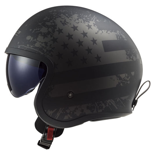 LS2 Spitfire II black Flag helmet