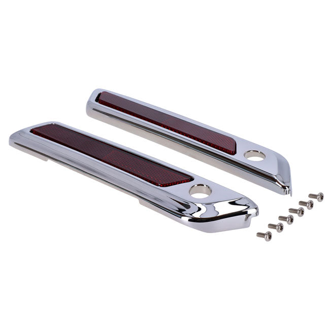 Saddlebag latch cover kit. Chrome