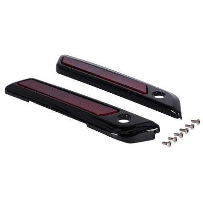 Saddlebag latch cover set. Black