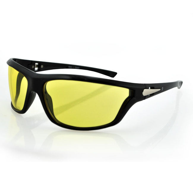 ZANheadgear Florida Sunglass Gloss Black Frame Yellow Lens