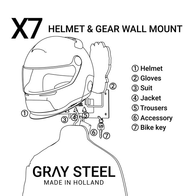 Gray Steel X7 Helmet