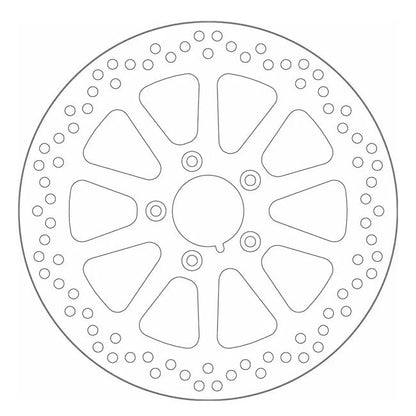 SBS, ''10-Spoke Rigid'' brake rotor 300mm. Front