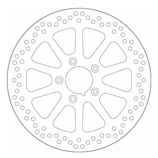 SBS, ''10-Spoke Rigid'' brake rotor 300mm. Front