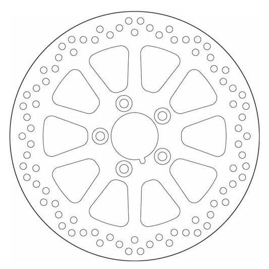 SBS, ''10-Spoke Rigid'' brake rotor 300mm. Rear. 6mm thick