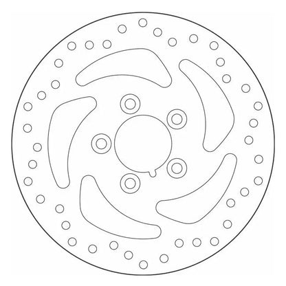 SBS, ''5-Spoke Swept Rigid'' brake rotor 260mm. Rear