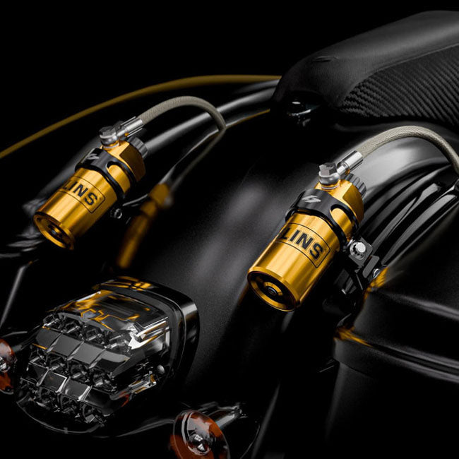 Kraus, Remote Reservoir Mounts for Öhlins. Black anodized