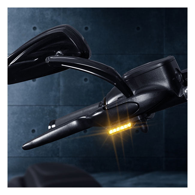 HeinzBikes, ''Stripes'' below bar turn signals. Black anodized