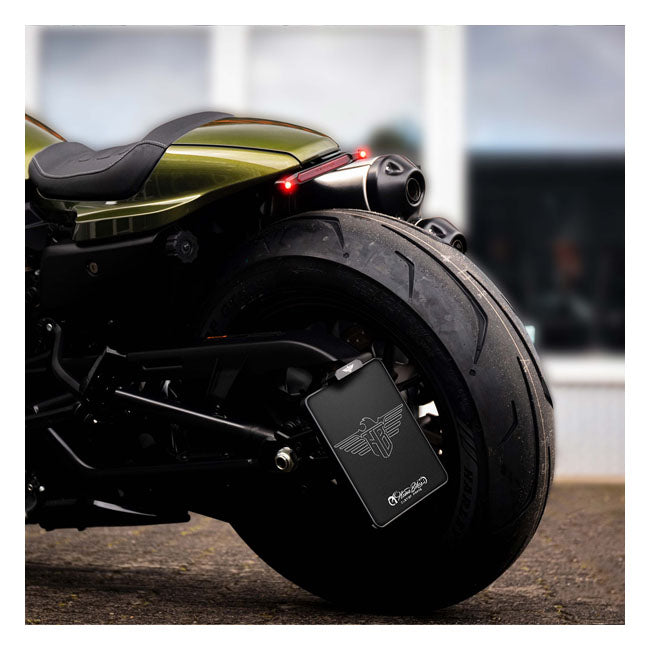 *6 DAYS EXTRA TRANSIT TIME* HeinzBikes, side mount license plate bracket. Black