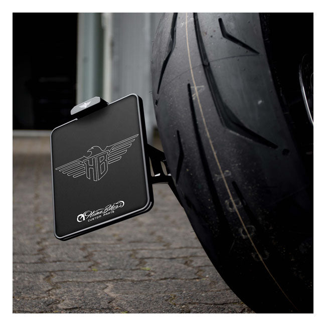 *6 DAYS EXTRA TRANSIT TIME* HeinzBikes, side mount license plate bracket. Black