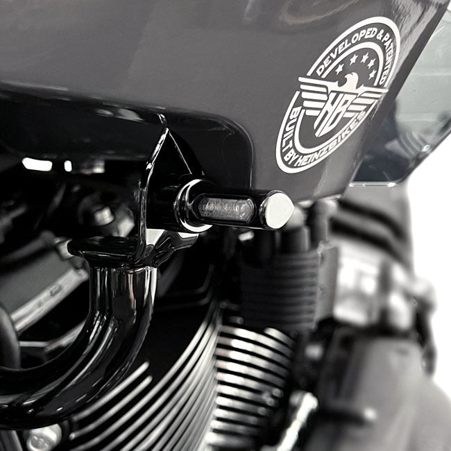 HeinzBikes, ST Micro front turn signals. Chrome