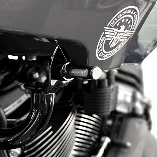 HeinzBikes, ST Micro front turn signals. Chrome