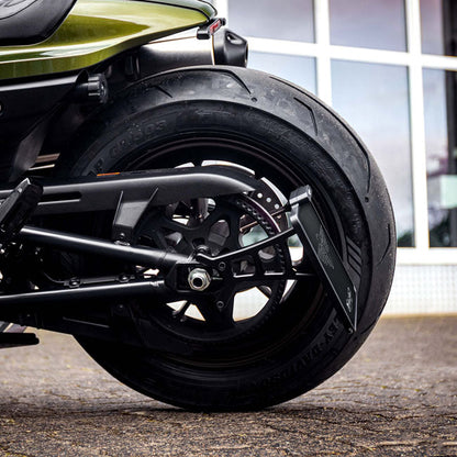 HeinzBikes, side mount license plate bracket. Black