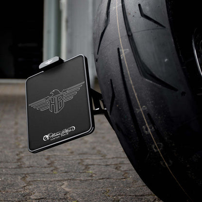 HeinzBikes, side mount license plate bracket. Black