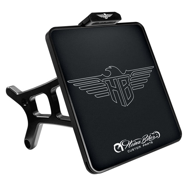 HeinzBikes, side mount license plate bracket. Black