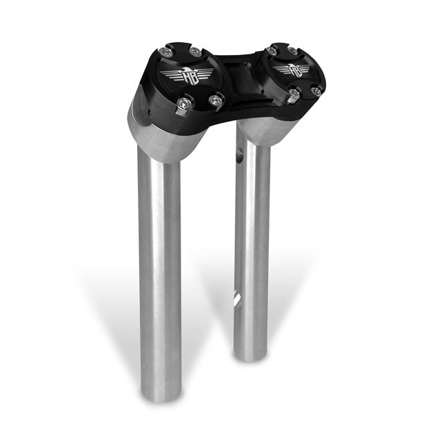 *6 DAYS EXTRA TRANSIT TIME* HeinzBikes, Clubstyle pullback risers 10". Silver/Black