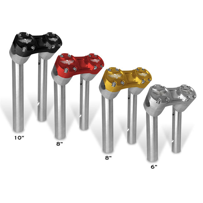 *6 DAYS EXTRA TRANSIT TIME* HeinzBikes, Clubstyle pullback risers 10". Silver/Gold