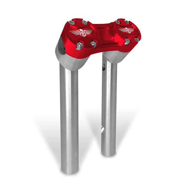 *6 DAYS EXTRA TRANSIT TIME* HeinzBikes, Clubstyle pullback risers 10". Silver/Red