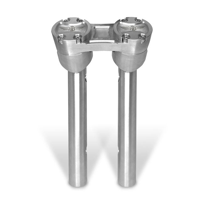 HeinzBikes, Clubstyle pullback risers 10". Silver/Silver