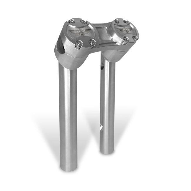 HeinzBikes, Clubstyle pullback risers 10". Silver/Silver