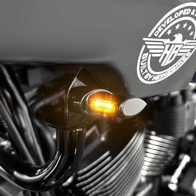 HeinzBikes, ST Micro front turn signals. Black anodized